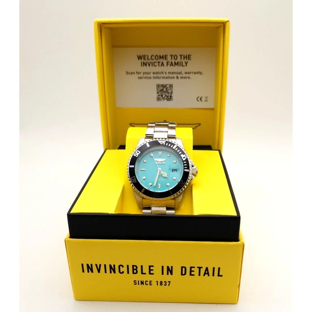 Invicta Pro Diver Aurenova Men's Watch Blue Dial Steel 40mm New 200M